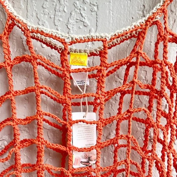 Agua Bendita Orange Net Swim Coverup - Picture 7 of 7
